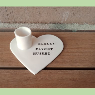 Lysestager med tekst