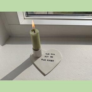 Lysestage - Tak for alt du har gjort - Sort tekst