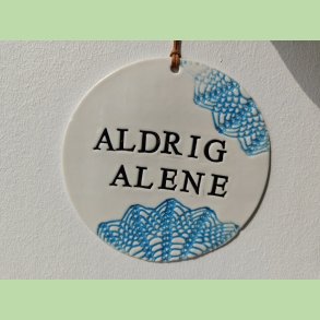 Stor Platte - Aldrig alene - Unik med dobbelt m�nstre