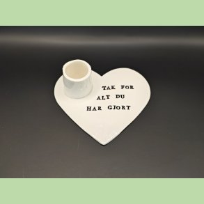 Lysestage - Tak for alt du har gjort - Sort tekst