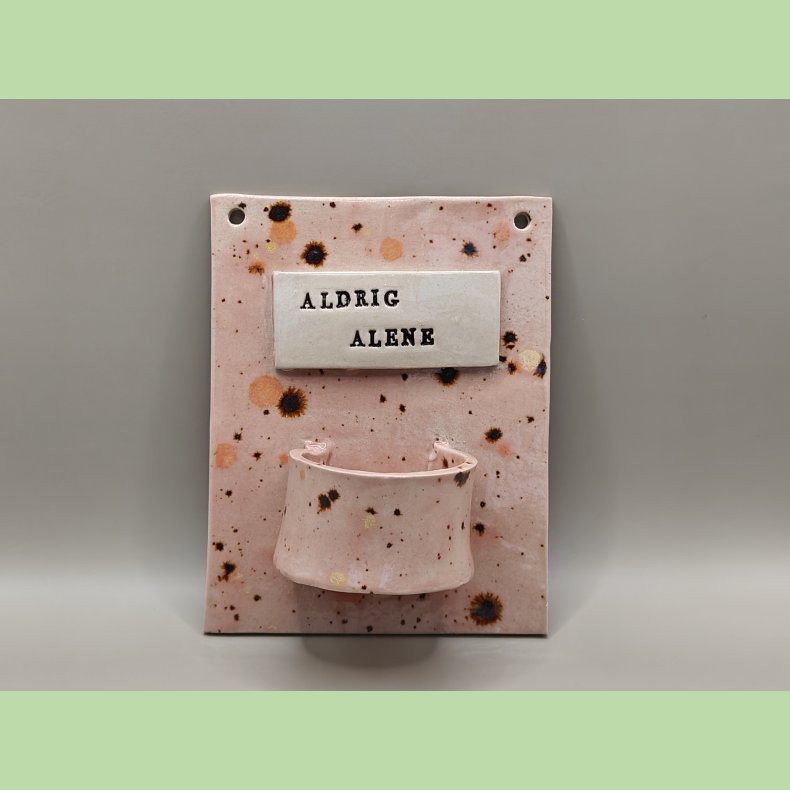 V�glysestage - ALDRIG ALENE - Rosa med gnisteeffekter