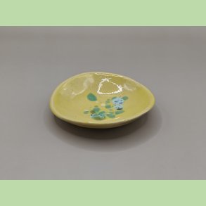 Lille sk�l - Gul med glasurrester