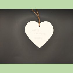 Stort porcel�nshjerte - altid allerede elsket