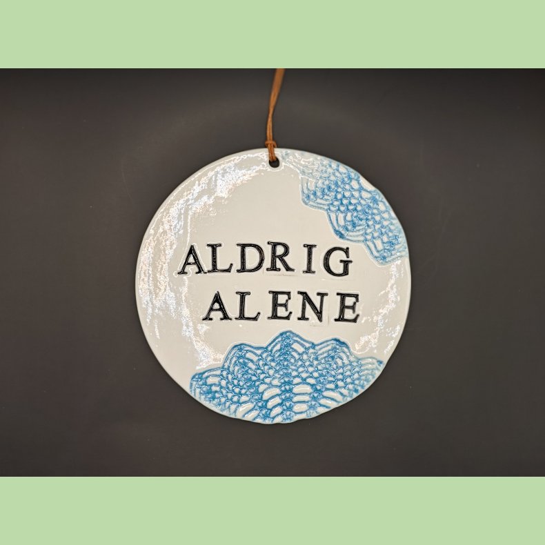 Stor Platte - Aldrig alene - Unik med dobbelt m�nstre