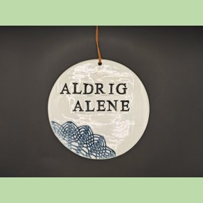 Stor platte - Aldrig alene - M�nstret - Bl�